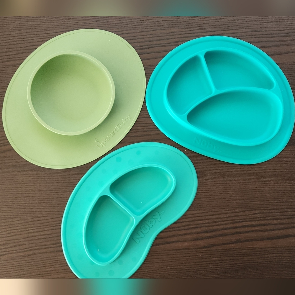 Nuby And Upwardbaby Suction Bowl And Plate Set